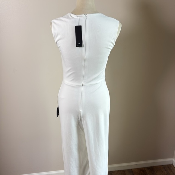NWT Lulus Enticing Endeavors Square Neck Wide Leg Jumpsuit White Size M - Picture 8 of 13